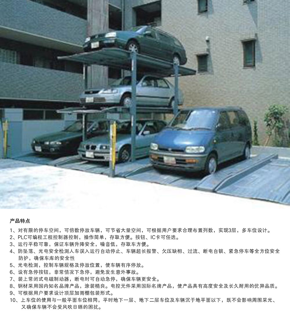 贵阳昆明PJS3D2三层地坑简易升降停车设备产品特点.jpg